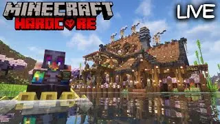 Building a Boat House in Hardcore Minecraft