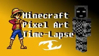 Monkey D. Luffy from One Piece - Minecraft Pixel Art Time-lapse