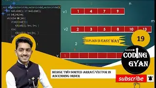 Merge Sorted Arrays with Coding Gyan | Animated Deep Dive into Ascending Order Magic! 🚀