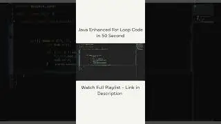 Java Enhanced For Loop in just 50 Seconds | @quipoin