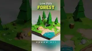 Los Poly Forest in blender 