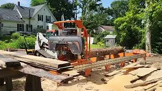 Norwood HD36v2 milling 1x6 shed boards and testing Stellicut band and Mechanix gloves.