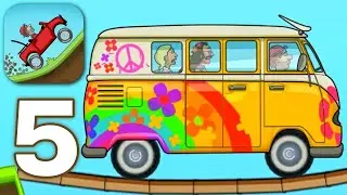 Hill Climb Racing - Gameplay Walkthrough Part 5 - Hippie Van (iOS, Android)