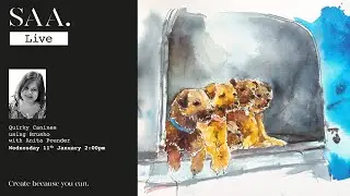 SAA LIVE with Artist Anita Pounder - Quirky Canines using Brusho