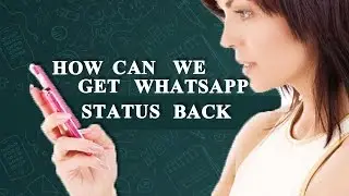 How can we get Whatsapp Status Back - Whatsapp Status is Back