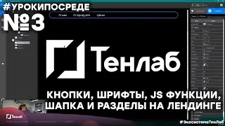Третий урок в Редакторе Среда. Шапка, кнопки, шрифты и разделы на Лендинге сделанным в Российском ПО