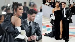 Met Gala 2023 Priyanka Chopra and Nick Jonas Meet in Black and White