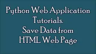 Python programming tutorials | Web Application example| Read data and show in Web Page