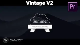 Vintage V2 - Adobe Premiere Pro Titles - Premiere Pro Title Templates - MOGRT