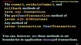 Transactions in Java Enterprise Edition