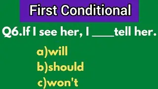 First Conditional| Grammar Quiz|Can you score 10/10?