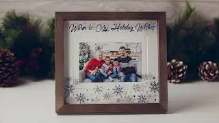 Warm & Cozy Holiday Horizontal Wood Picture Frame