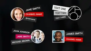 Multiple Lines Lower Third with Profile Picture | MoGRT Template for Premiere Pro 2023