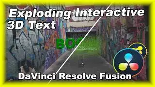 Create 3D Text That Explodes into Particles and Collides with Live Footage in Fusion