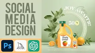 AI tool for SOCIAL MEDIA DESIGN : Master Midjourney Photoshop | GRAPHIC DESIGN Tutorial in Hindi
