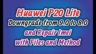 Huawei P20 Lite ANE-LX1 downgrade from 9.0 to 8.0 and repair IMEI