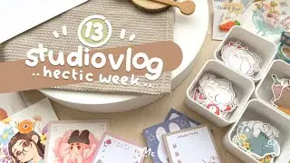 ✿ STUDIO VLOG 13: Shop update preps, uploading a bunch of wallpapers to Patreon, LOTS of unboxing!