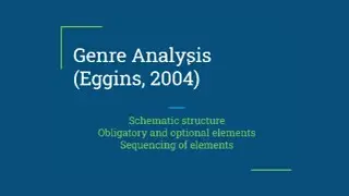 Genre Analysis:  Part 2  - Stages in genres.