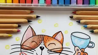 рисуем котика#урокирисованиядлядетей#рисуемсдетьми#урокирисования #онлайнурокирисования#онлайнуроки