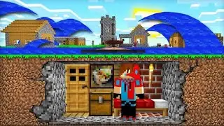 Mening qishloğimga suvli sunami keldi. Minecraft #ILYA999