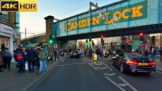 London Drive in Camden and North West London | Euston to Camden Town and Regent Street [4K HDR]