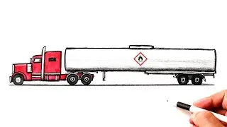 How to draw a fuel truck