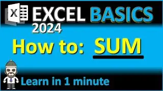 1 Minute Excel.  How to Add