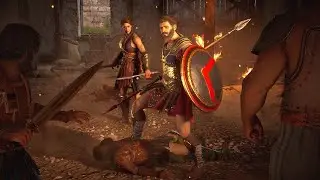 Assassin's Creed  Odyssey | Korinth Warehouse Epic Spartan Battle Cutscene fight scene