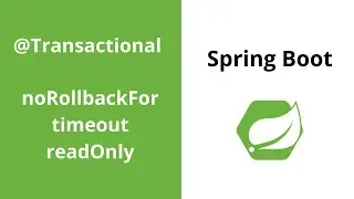 Spring Boot - Transactional - ReadOnly, noRollbackFor, timeout