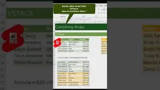 New Excel Function VSTACK in Telugu || Excel Shorts