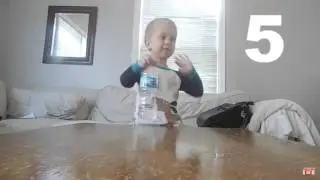 water bottle flip challenge #1