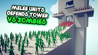 MELEE UNITS DEFENDS TOWER Vs ZOMBIES - TABS - Totally Accurate Battle Simulator