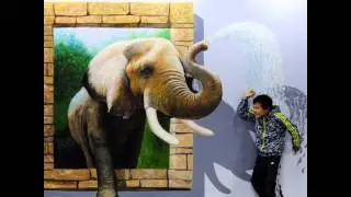 Выставка 3D рисунков в Китае