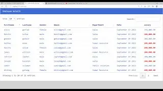 HTML TABLE DATA FROM DATABASE WITH FILTERING SEARCHABLE USING BOOTSTRAP AND DATATABLE
