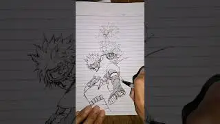 Naruto And Kurama #animedrawing #naruto #shorts