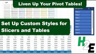 Create Pivot Table Styles