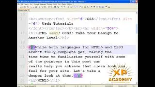 first code css  in css - html and css tutorial 19: first css code!