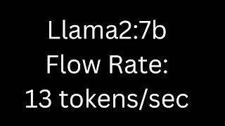 Flow rate 13 tokens per sec under Llama2:7b