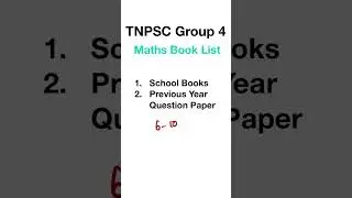 TNPSC Group 4 Maths Book List