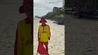 Vietnamese lifeguard has been saving lives on Da Nang beach 🏖 19 years! #vietnamculture