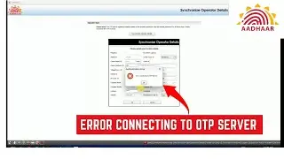 Aadhaar error connecting to opt server | sync failed due problem Solved by teach Hindi OMG
