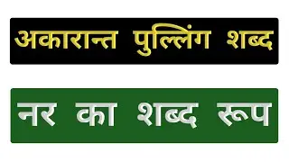 नर शब्द रूप | Nar ka Shabd Roop | नर शब्द रूप संस्कृत में | Nar ka Shabd Roop Sanskrit mein