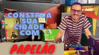 Projeto território educativo - miniaturas da cidade feitas com papelão