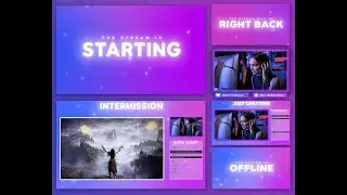 Pink Stars Gradient Stream Overlay – Cute, Vibrant, Aesthetic Template for Twitch & OBS