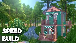 TINY LAKE HOUSE (w/CC) || The Sims 4: Speed Build