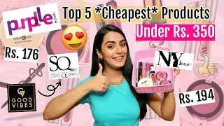 Top 5 *Cheapest* PURPLLE.COM Products You Have To Try ! EVERYTHING UNDER Rs. 350 | Affordable Makeup