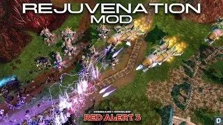 Rejuvenation Mod | Red Alert 3 - Multiplayer Gameplay | 2v2 Vs Brutal Ai