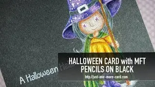 Halloween Coloring: Pencils on Black Cardstock