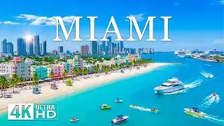[4K] Miami 🇺🇸 Tropical City Paradise | Turquoise Water, Luxury Coast & Skyline Views ✨ Luxury Yachts