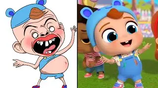 Little Angel & Friends - Lollipop Song Drawing Meme | Funny Little Angel
